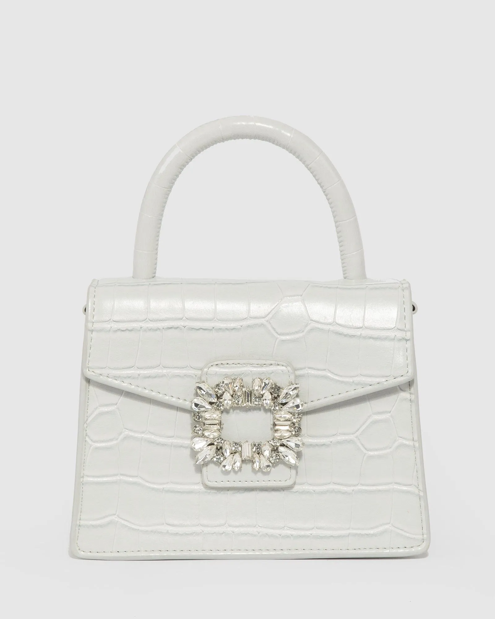 Grey Eleanor Top Handle Bag