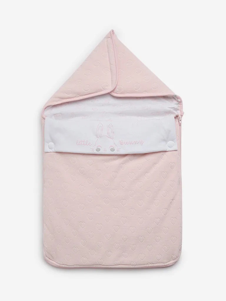 HOP Baby Pink Patterned Cotton Blend Sleeping Bag