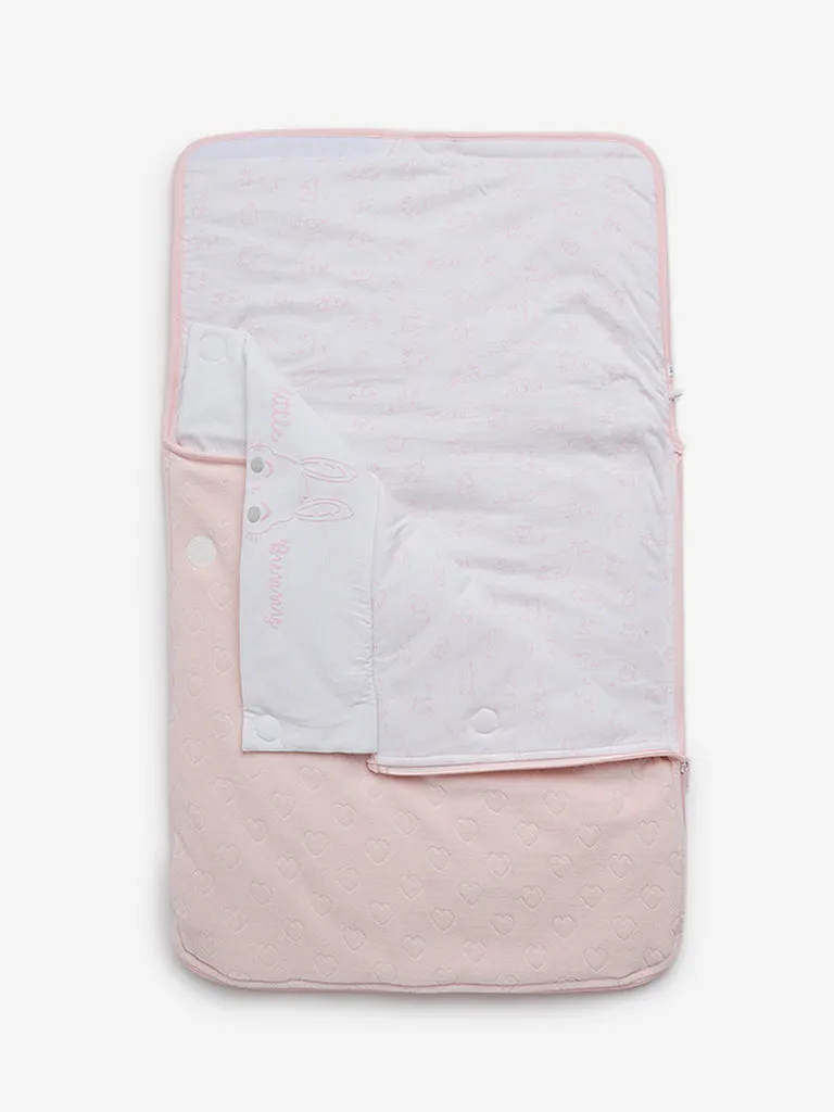 HOP Baby Pink Patterned Cotton Blend Sleeping Bag