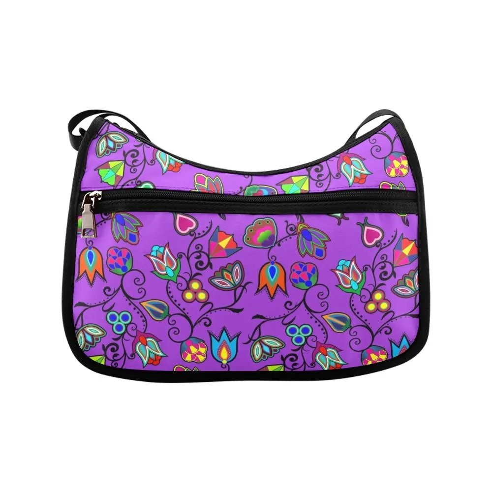 Indigenous Paisley Dark Orchid Crossbody Bags