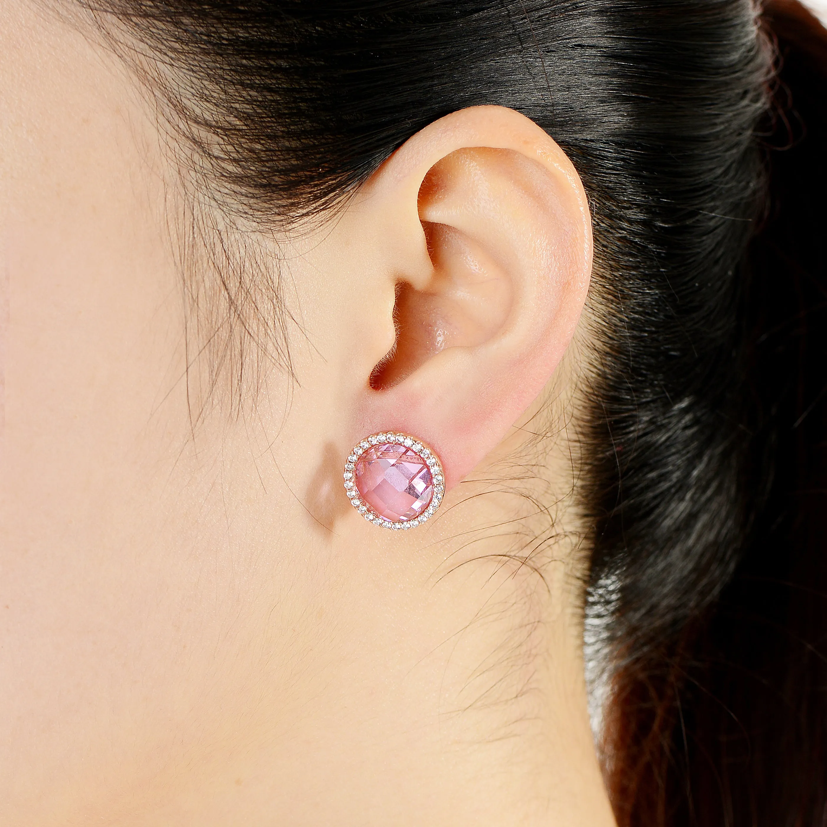 Isabelle Howlite Button Earrings