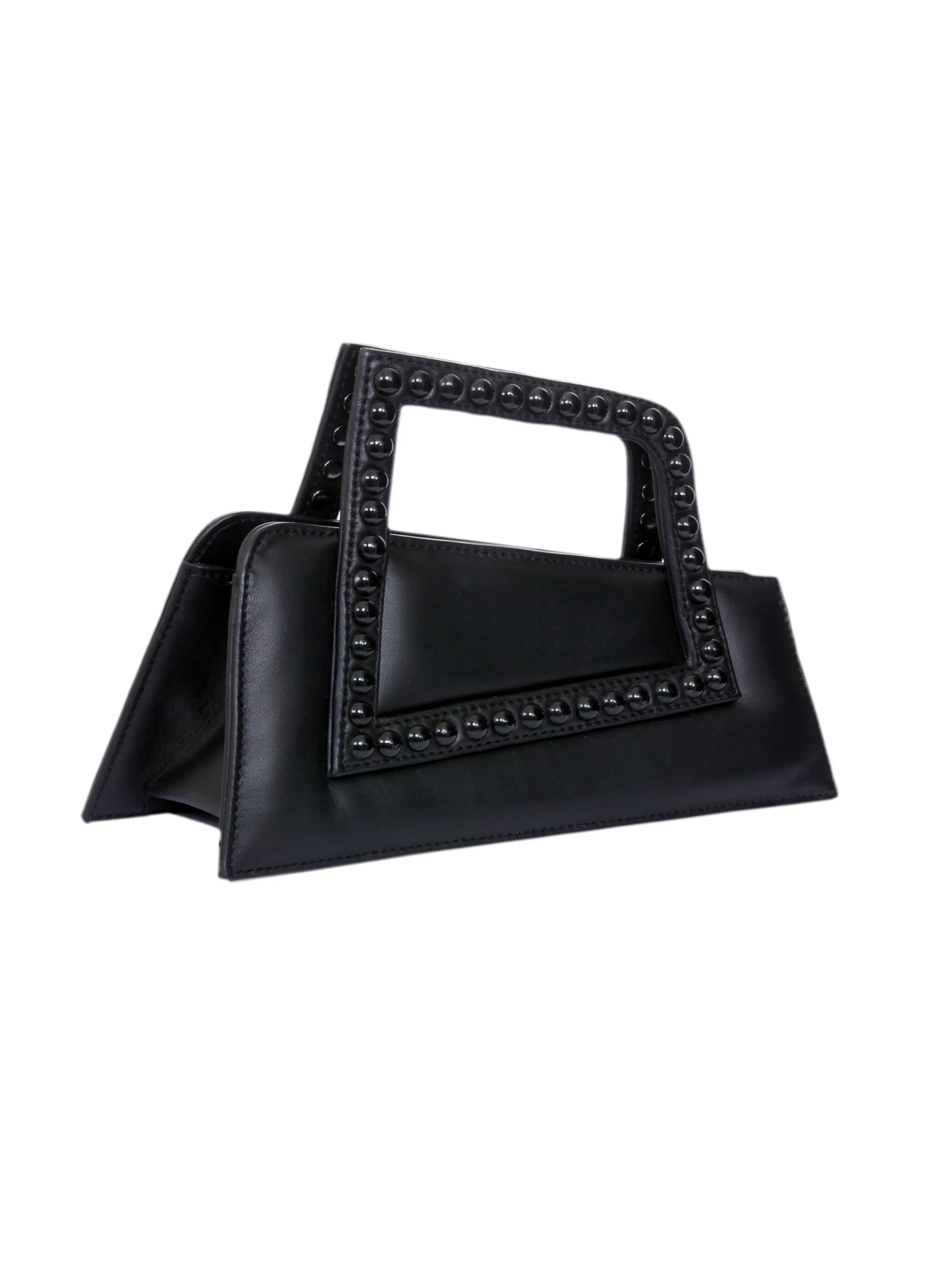 Jalila Black Matte Leather Bag