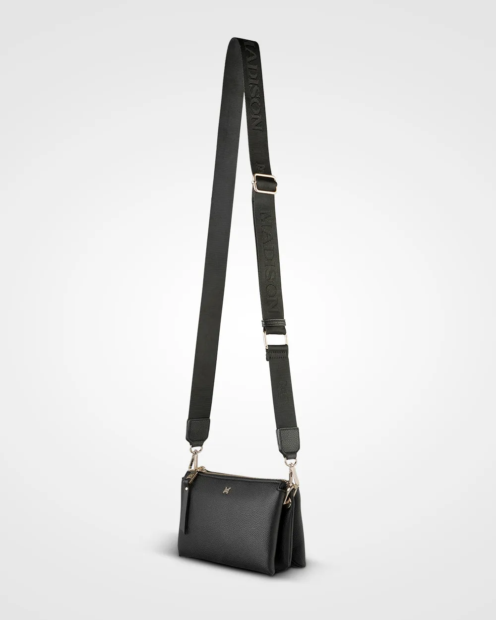 Josie Small 3 Compartment Crossbody Bag with Monogram Strap
