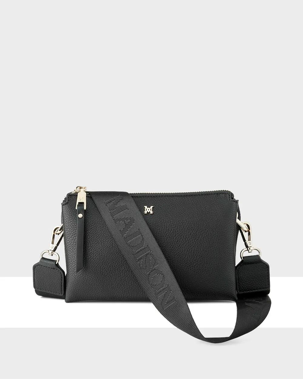 Josie Small 3 Compartment Crossbody Bag with Monogram Strap