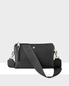 Josie Small 3 Compartment Crossbody Bag with Monogram Strap