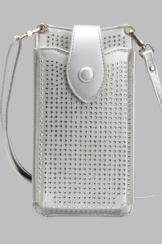 Lavish - EB1126 Silver Cross Body Phone Pouch