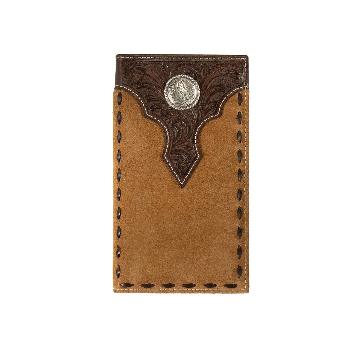 Men's Leather Gaucho Concho Bifold Wallet