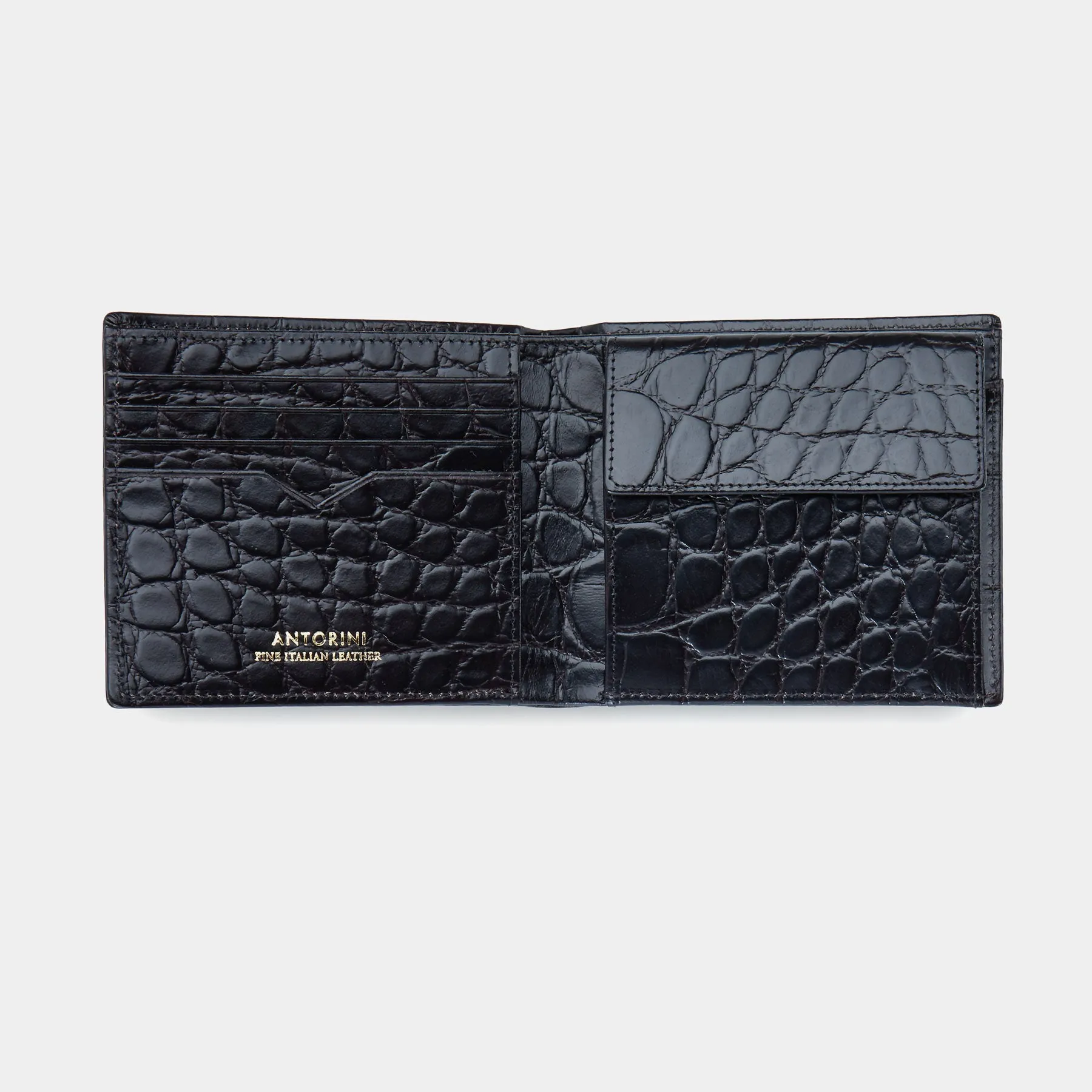 Men's Wallet ANTORINI Elite in Black Croc
