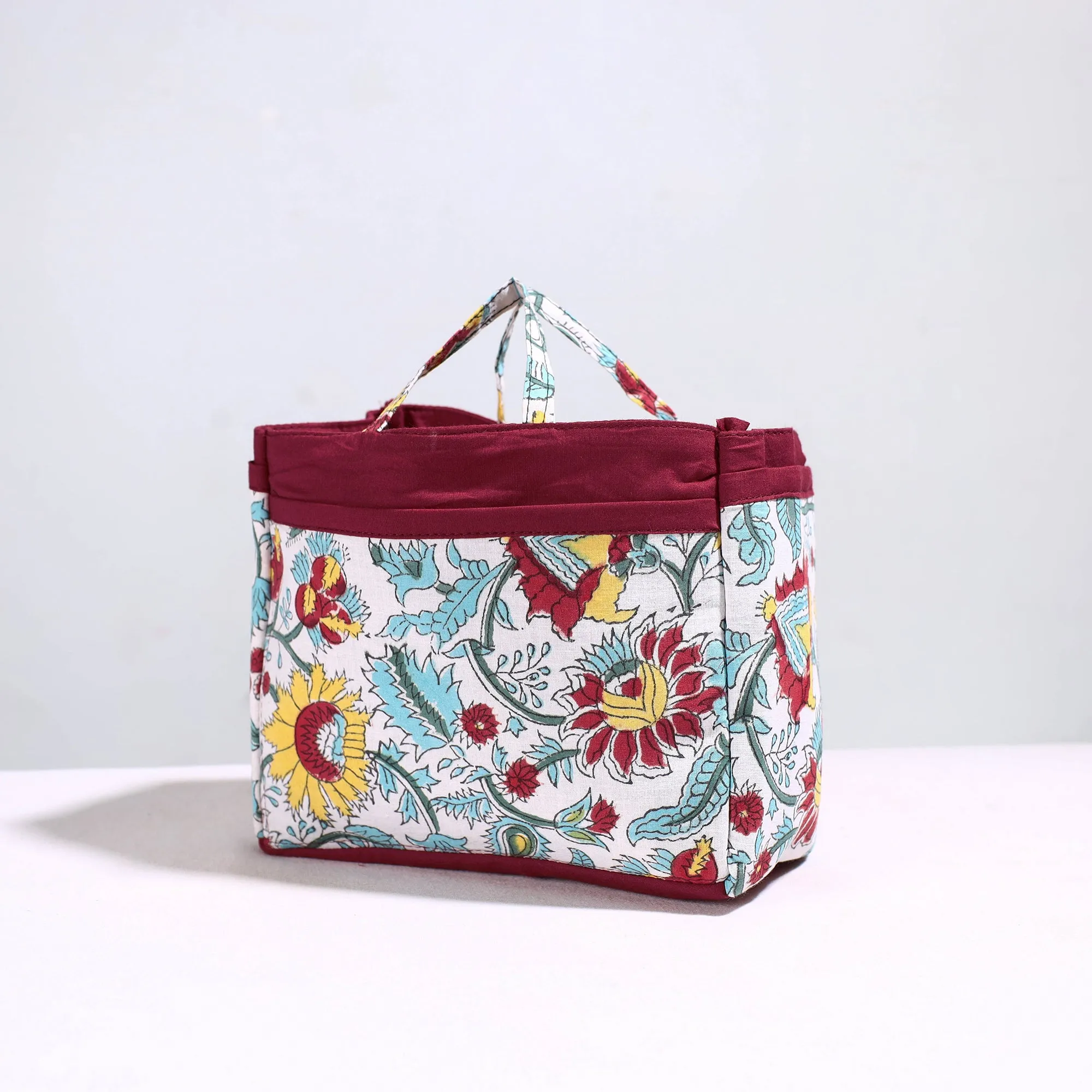Multicolor - Handmade Cotton Multipurpose Cosmetic/Toiletry Bag 10
