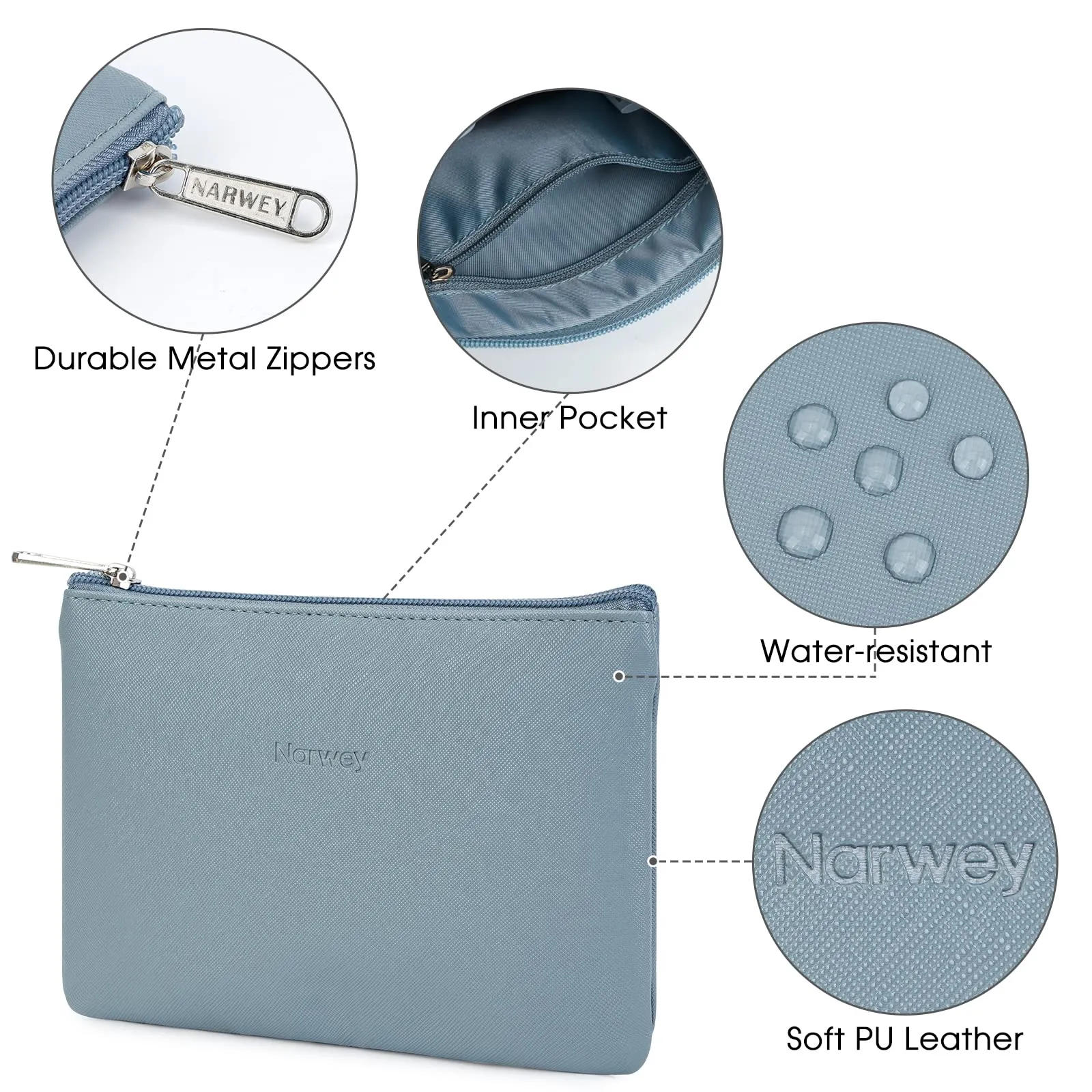 NW5338 Vegan Leather Mini Travel Makeup Pouch