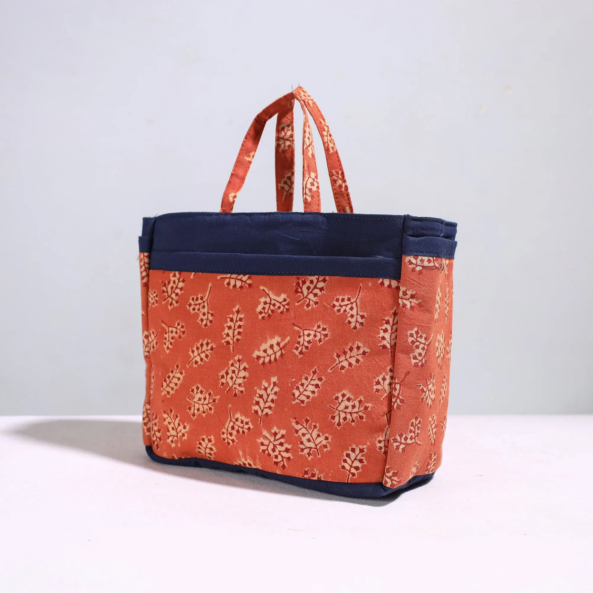 Orange - Handmade Cotton Multipurpose Cosmetic/Toiletry Bag 26
