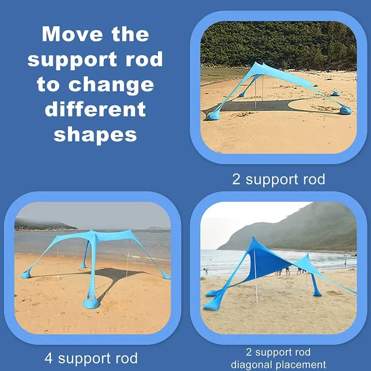 Outdoor Beach Lycra Canopy Camping Tent Sunshade Fishing Tent, Size: 300x300x200cm(Red)