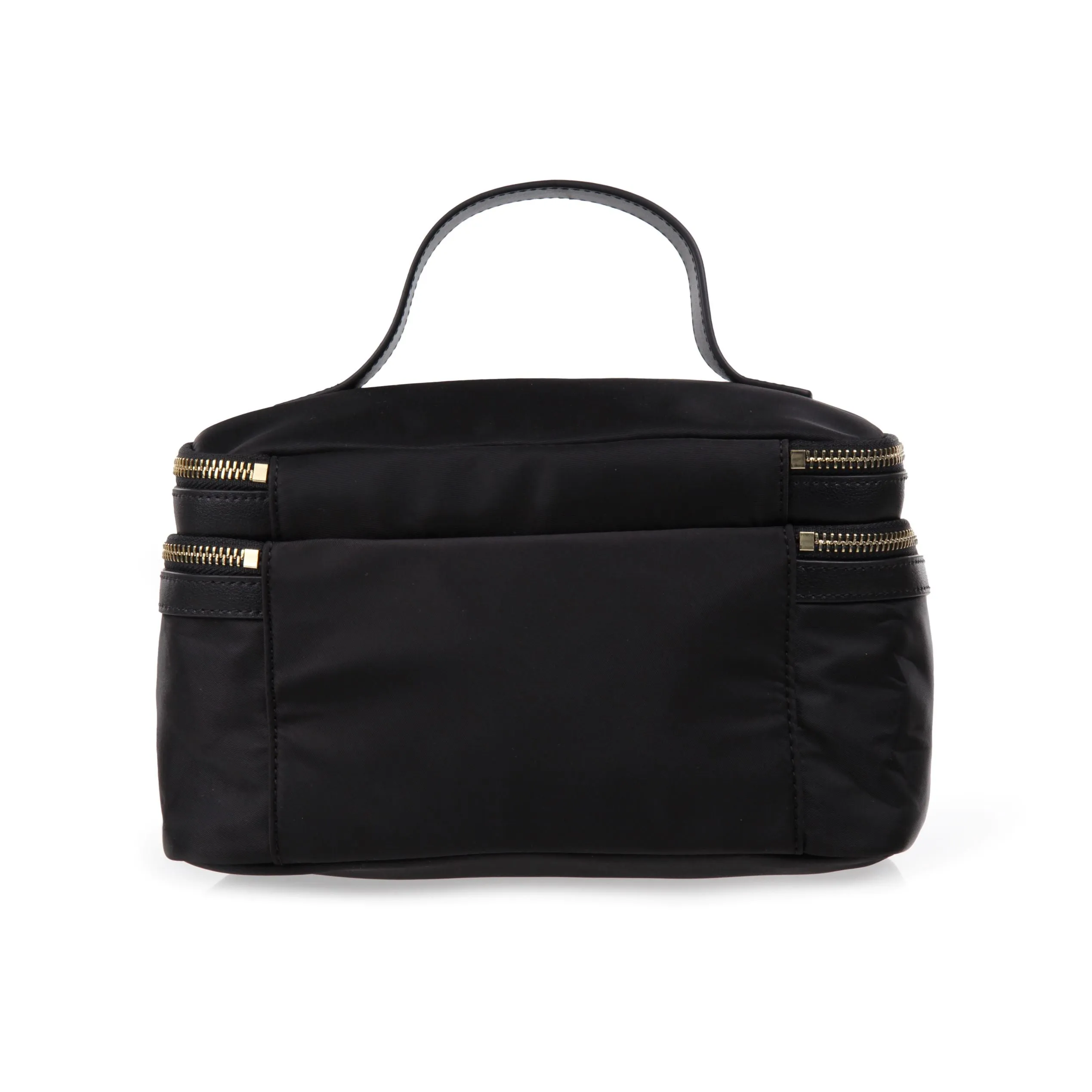 Personalised Luxury Nylon Vanity Case - Black with Gold Hardware