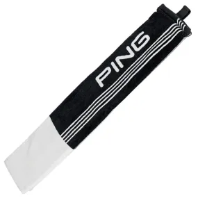 Ping Tri-fold Towel - Black/White