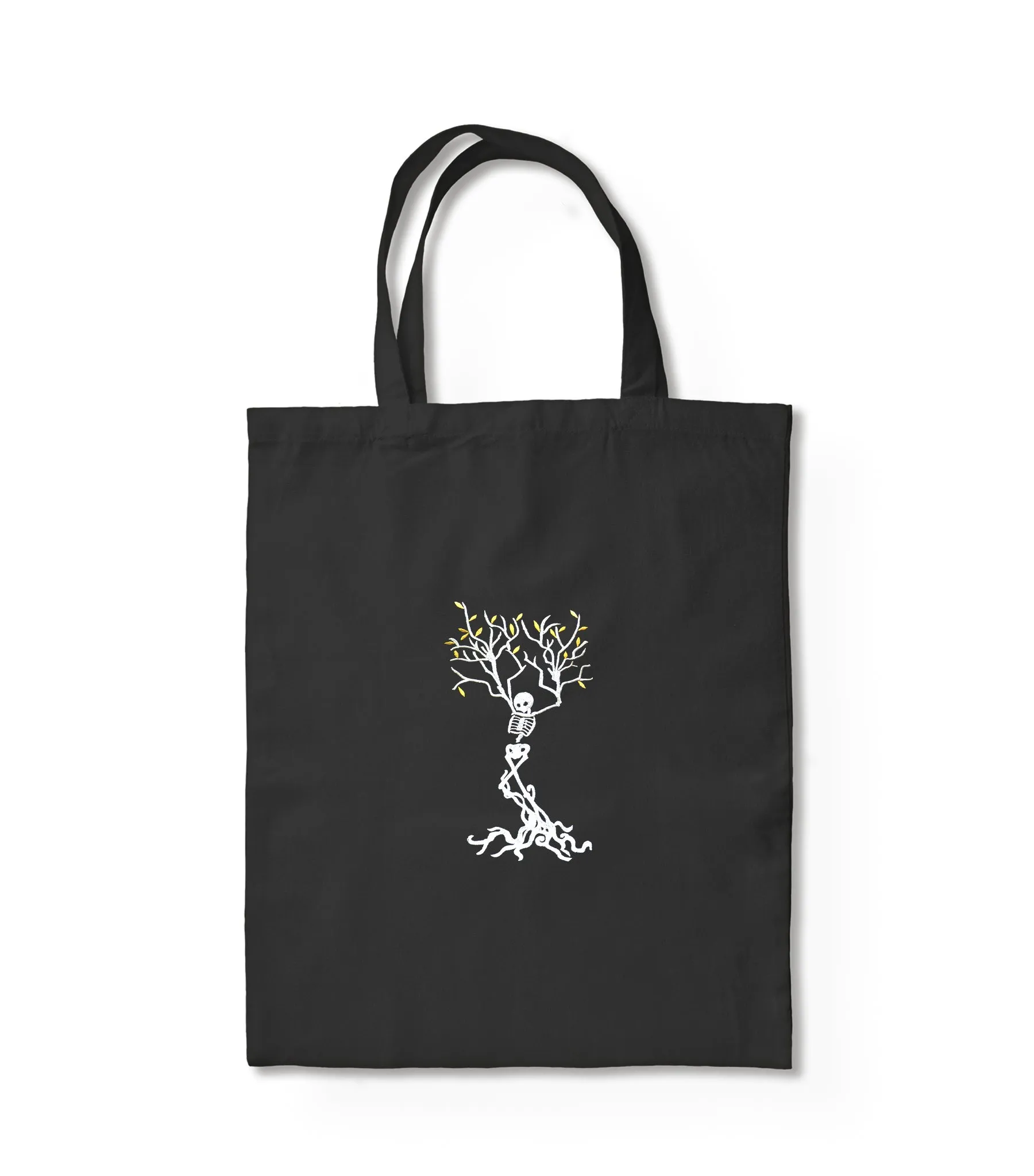 Skeleton Tree Embroidery Tote bag