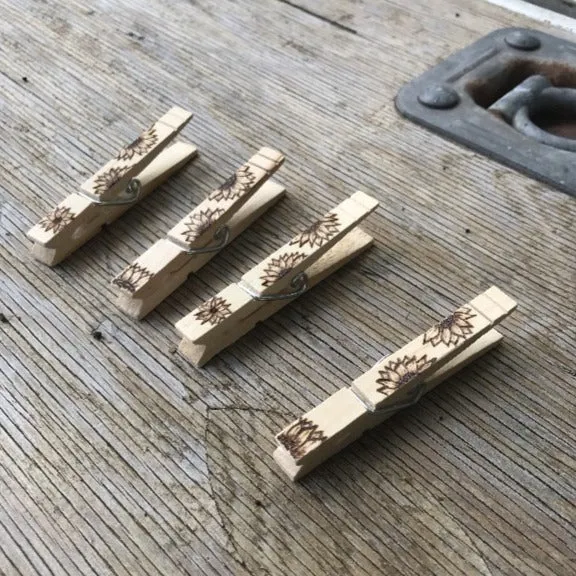 Sunflower Clothespin Magnet or Bag Clip