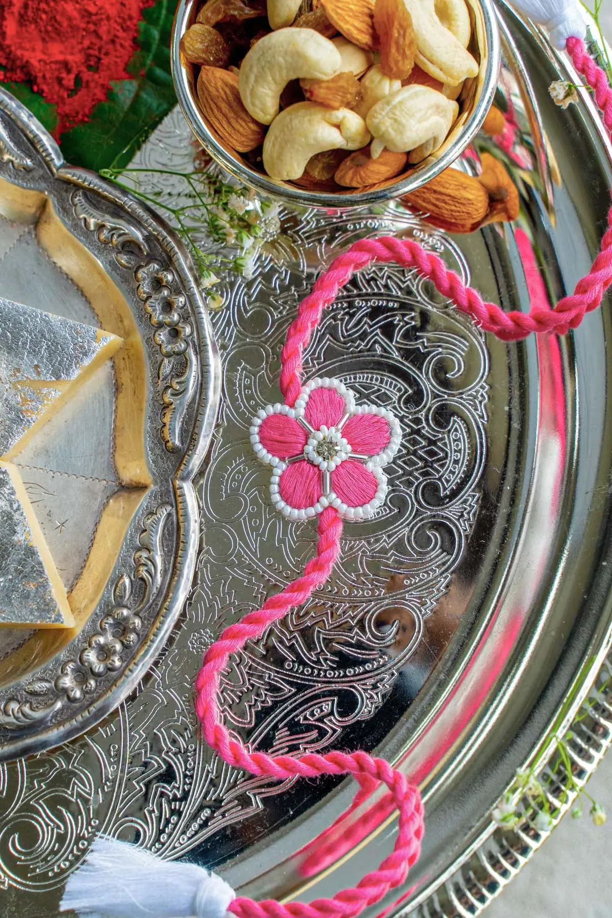 Sweet Rose Flower Rakhi