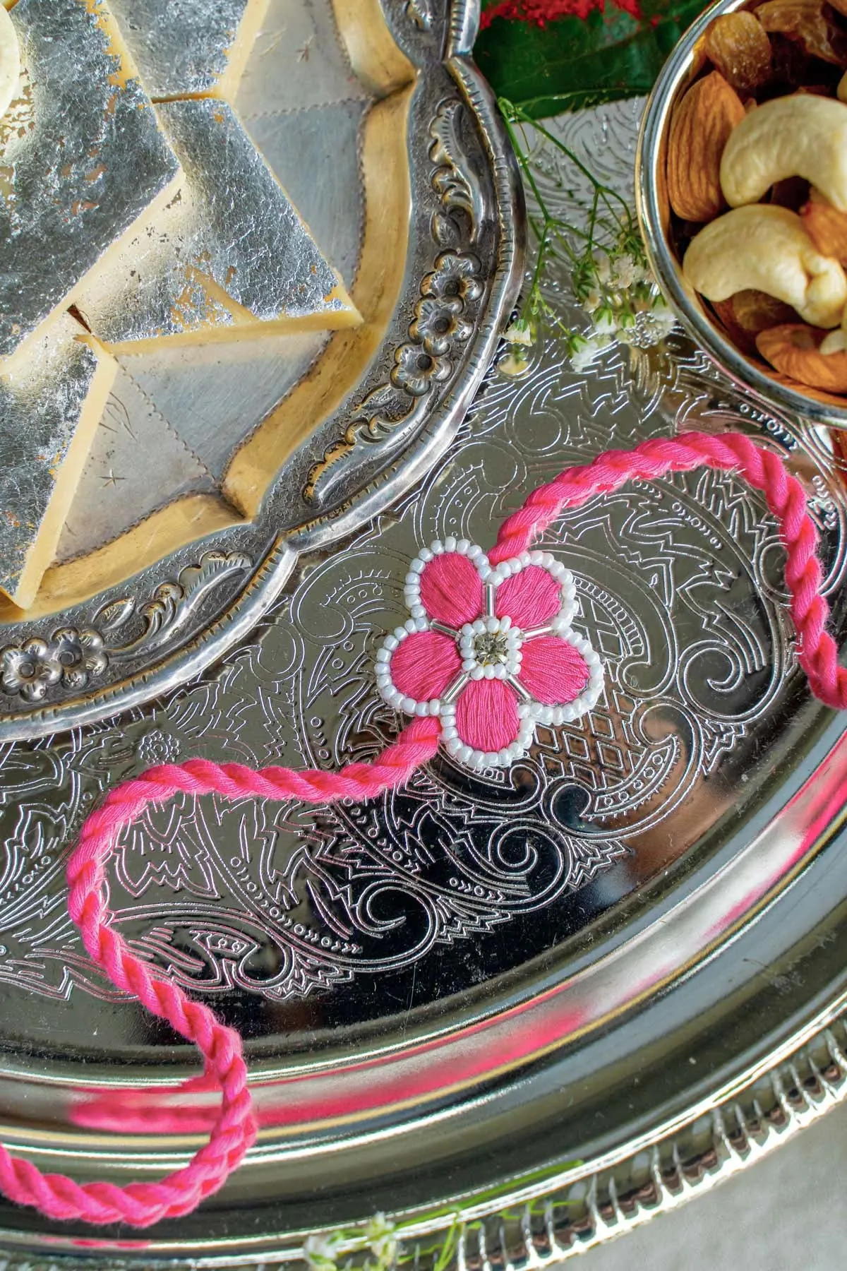 Sweet Rose Flower Rakhi