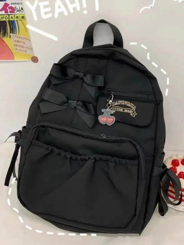 TAVIMART  -  Sweet Cute Girl Bow Backpack Casual Big Capacity Schoolbag Handbag Student Leisure Travel Backpack