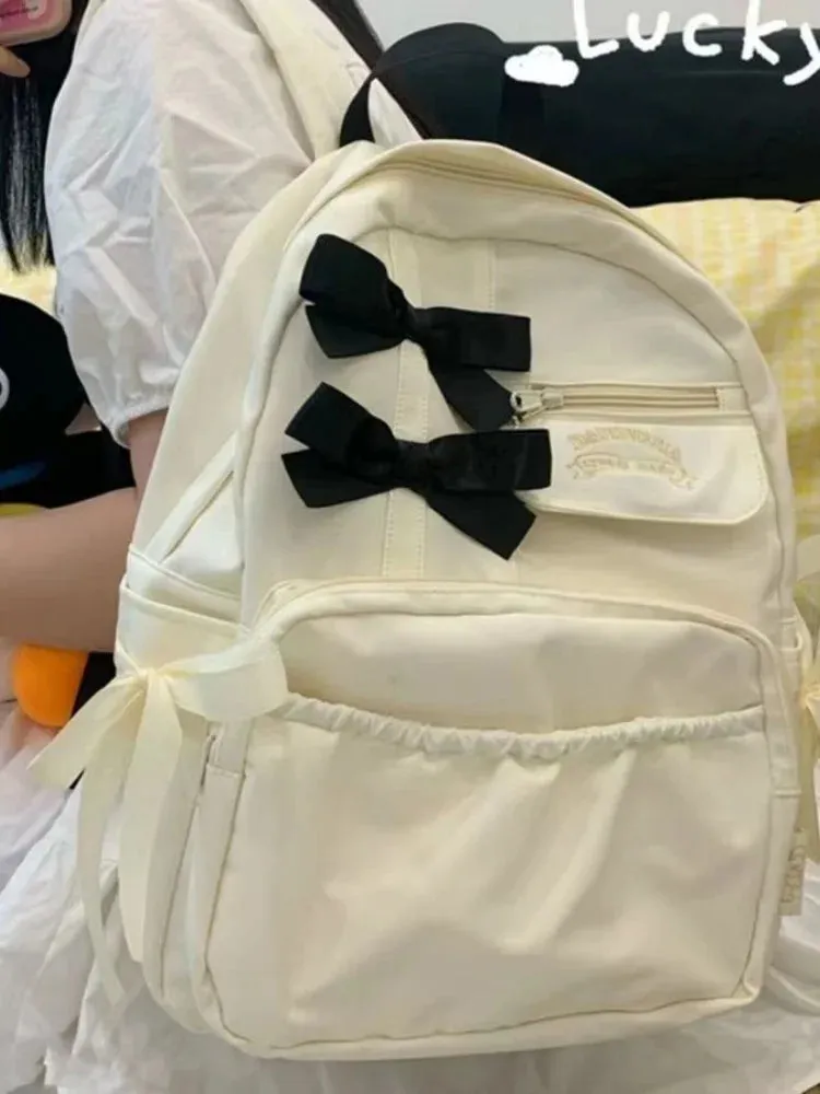 TAVIMART  -  Sweet Cute Girl Bow Backpack Casual Big Capacity Schoolbag Handbag Student Leisure Travel Backpack