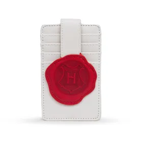 The Wizarding World of Harry Potter Wallet, Character Wallet ID Card Holder, Harry Potter Hogwarts Seal Replica White, Vegan Leather