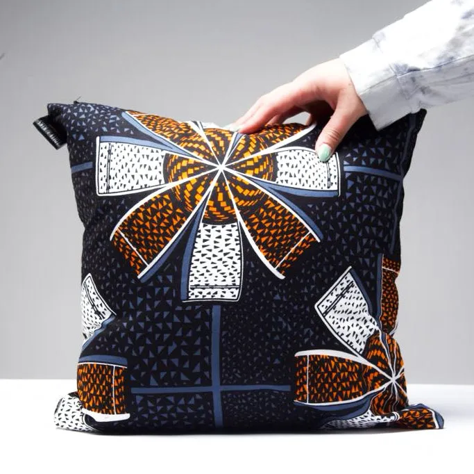 Toiletry Wash Bag - Grey and Orange