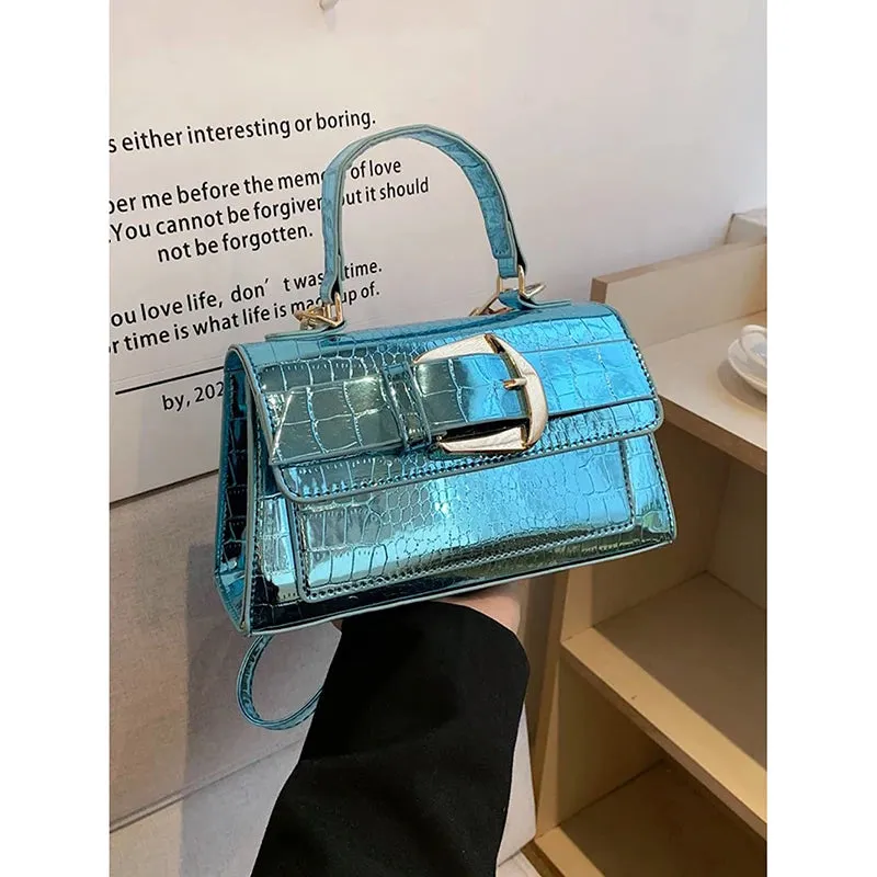 Uniwim Patent Leather Texture Casual All-match Small Square Bag Women's Light Luxury Design Sense 2024 Summer New Popular Crossbody Bag