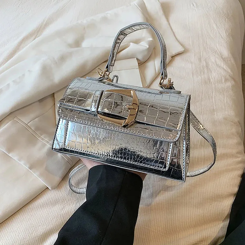 Uniwim Patent Leather Texture Casual All-match Small Square Bag Women's Light Luxury Design Sense 2024 Summer New Popular Crossbody Bag