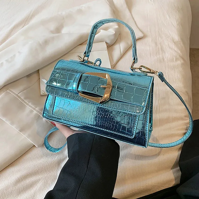 Uniwim Patent Leather Texture Casual All-match Small Square Bag Women's Light Luxury Design Sense 2024 Summer New Popular Crossbody Bag