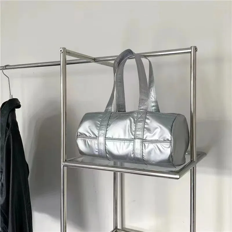 Uniwim Retro Sliver Shoulder Bag Women New Vintage High Street Handle Casual Handbag Female Harajuku Solid Underarm Bag Y2k