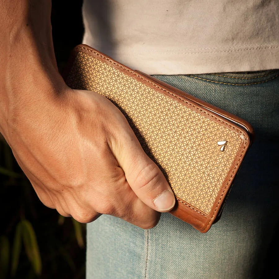 Wallet Wood iPhone Xs Max Leather Case