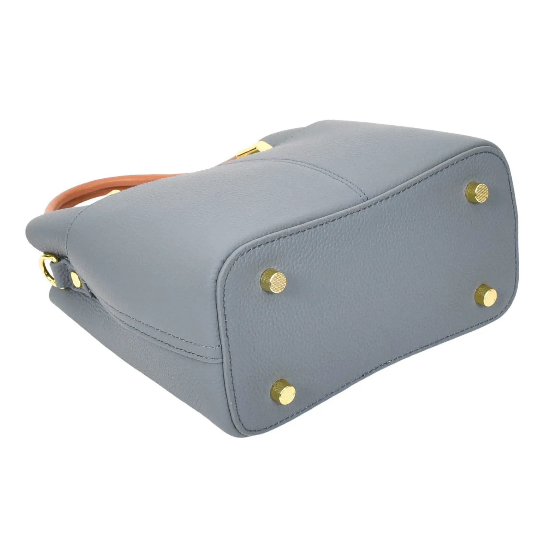 Womens Leather Top Handle Bag Ella Sky Blue