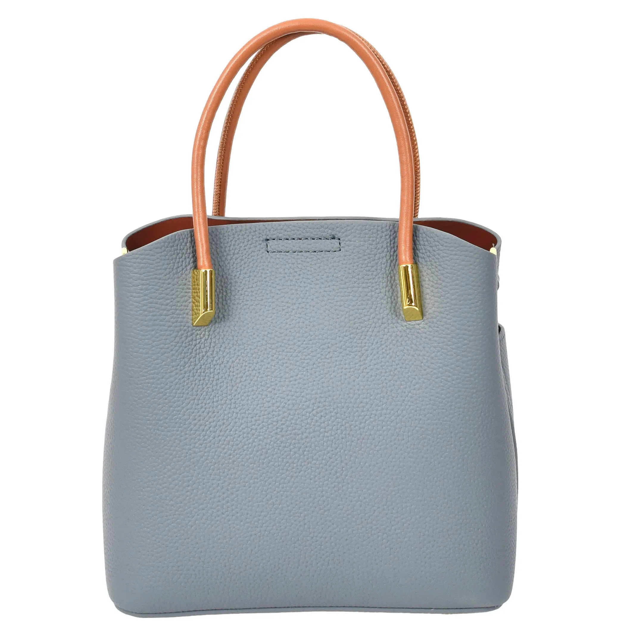 Womens Leather Top Handle Bag Ella Sky Blue