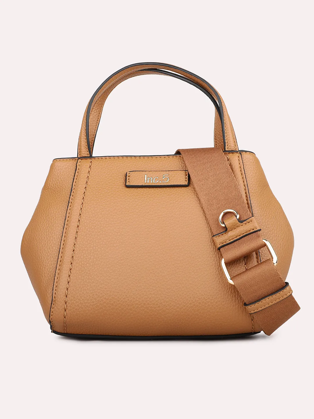 Womens Tan Textured Sling Bag