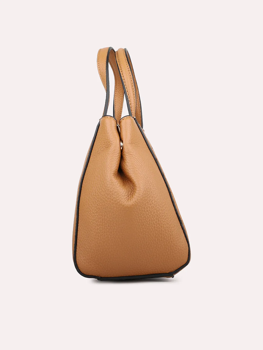 Womens Tan Textured Sling Bag