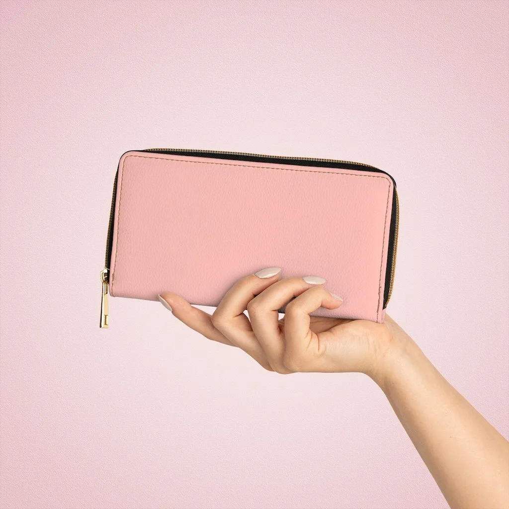 Womens Wallet, Zip Purse, Pastel Peach Purse