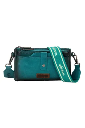 Wrangler Wallet Crossbody Bag- Turquoise