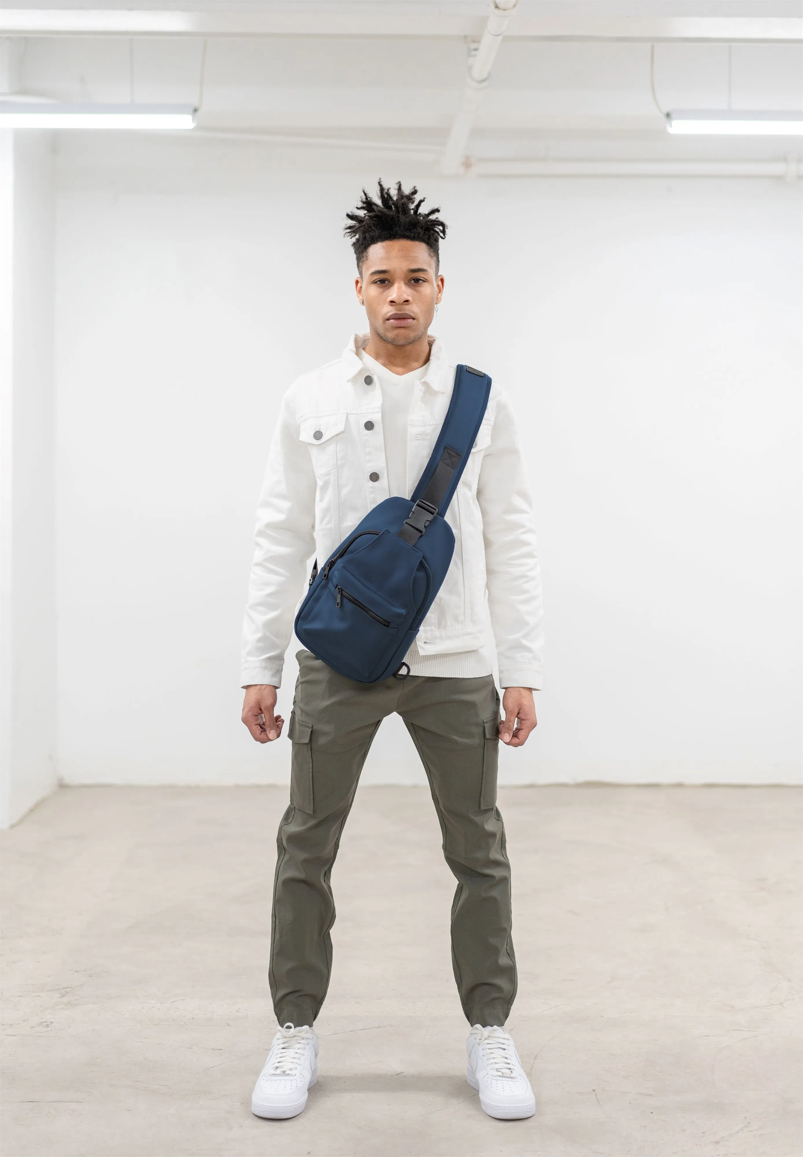 X RAY Men's Women's PU Leather Crossbody Sling Bag Backpack for Unisex
