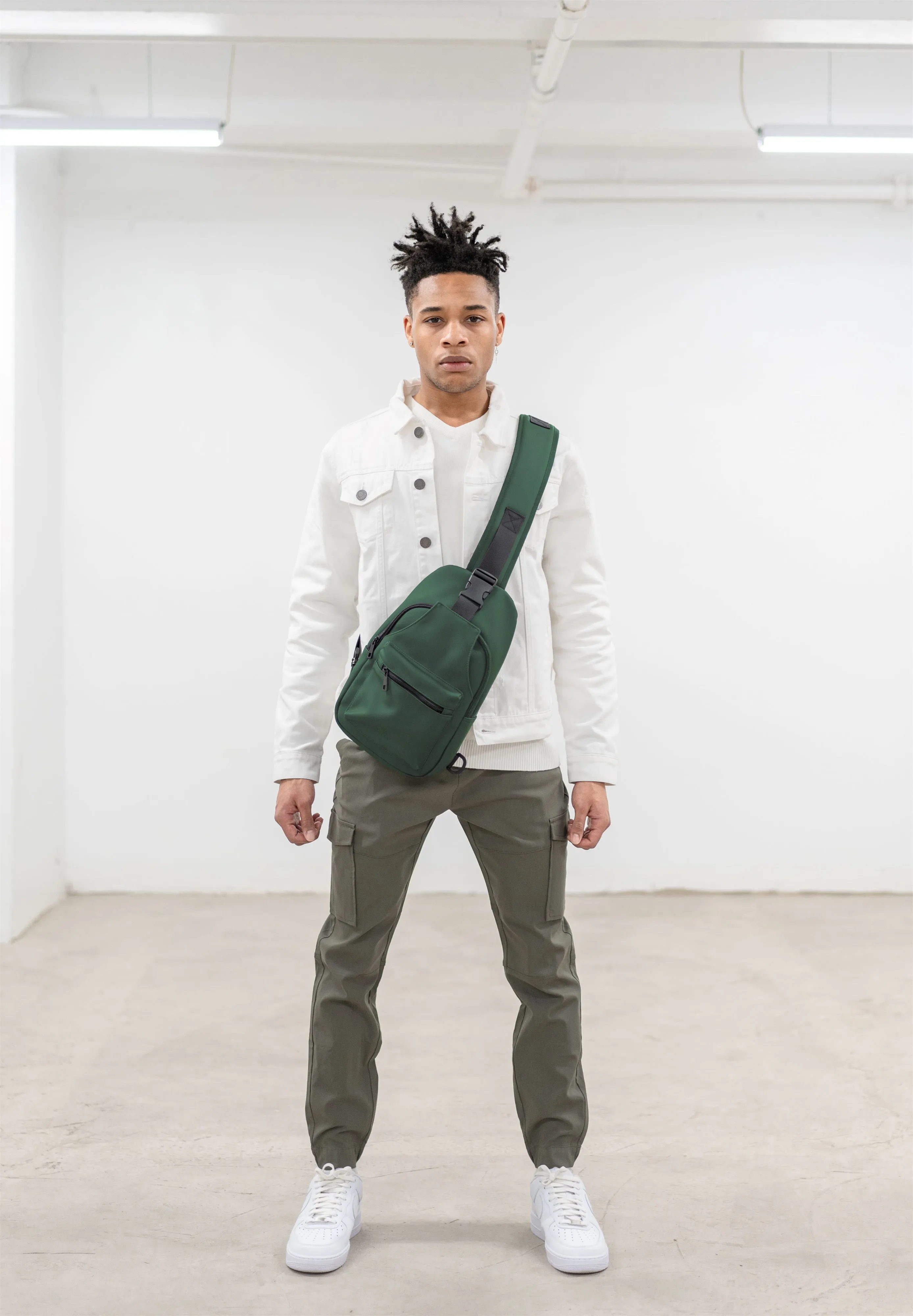 X RAY Men's Women's PU Leather Crossbody Sling Bag Backpack for Unisex